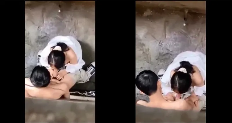 Quay lén em nữ học sinh bj cho bồ trong hẻm